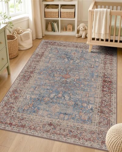 OLANLY 3x4 Washable Accent Rug, Soft Non Slip Carpet for Entryway Bedside