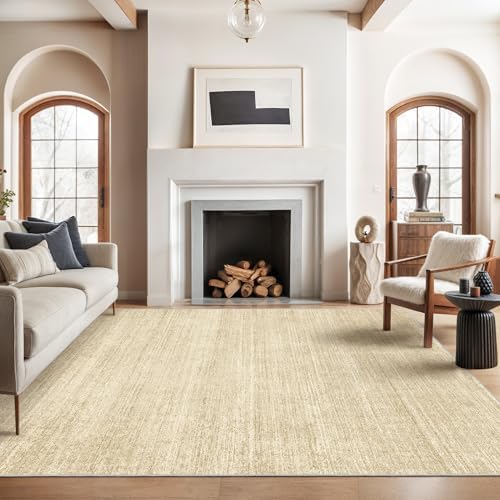 Valenrug 6x9 Area Rugs Non Slip, Large Washable Rugs for Living Room, Tan