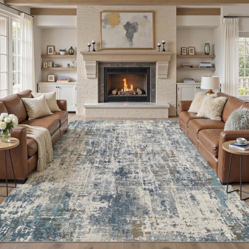 DMOYEST Area Rug Living Room Rugs 9x12 Washable Abstract Carpet