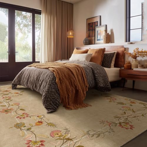 5x7 Living Room Area Rugs: Washable Bedroom Rug Non Slip Soft Large Carpet
