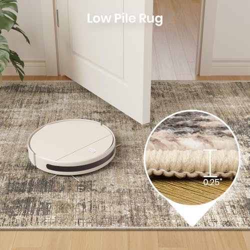 Valenrug 5x8 Area Rug, Abstract Large Washable Rugs for Living Room, Taupe