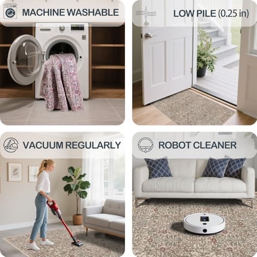 2x3 Area Rug Washable Entry Rug Soft Carpet (Moss)
