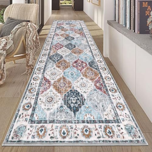 HEBE Hallway Runner Rug 2'8''x8', Washable Non Slip Kitchen Rug Runner