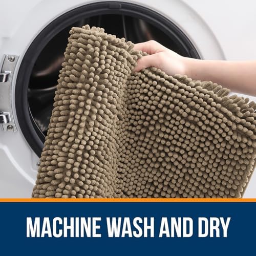OLANLY Bathroom Runner Rugs 59x24, Extra Soft Absorbent Chenille Bath Rugs
