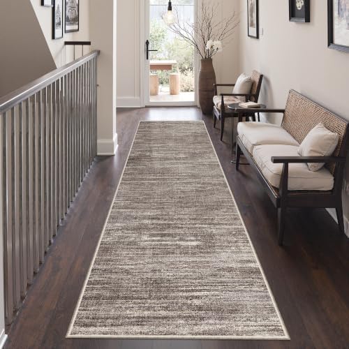2x8 Runner Rug Non Slip,Washable Hallway Runner Rug,Brown