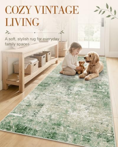 OLANLY 2x6 Washable Runner Rug, Soft Non Slip Carpet for Hallway Kitchen