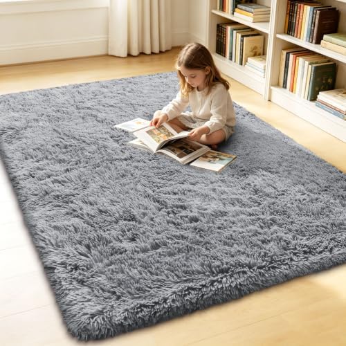 Smiry Area Rugs for Living Room Bedroom 3x5 ft, Fluffy Washable Carpet
