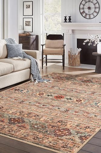 Keen Home Design Vintage Washable Area Rug, Non-Slip Low Pile, 6x9
