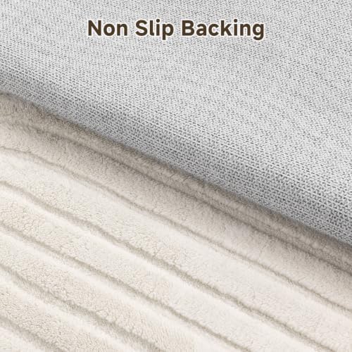 Pauwer 8x10 Area Rugs for Living Room, Modern Non Slip Washable Rug, Cream
