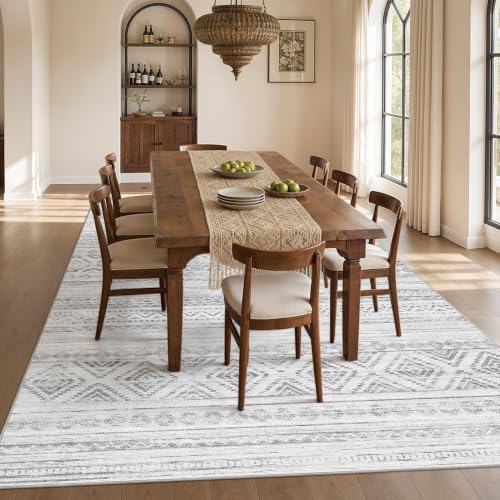 cotiled Boho 10x12 Area Rug for Living Room: Large Moroccan Washable Rug