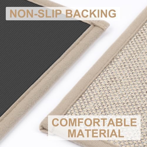 LEKEEPGO Door Mat 24"x47", Non Slip Washable Indoor Door Mat, Khaki