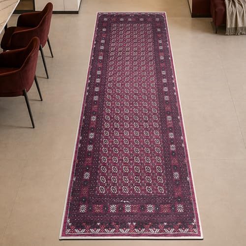 Keen Home Design Vintage Washable Runner Rug, Non-Slip Low Pile, 2x10