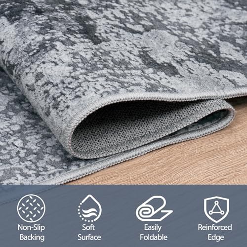 Aelenmu 10x14 Area Rugs for Living Room Washable Dining Room Black