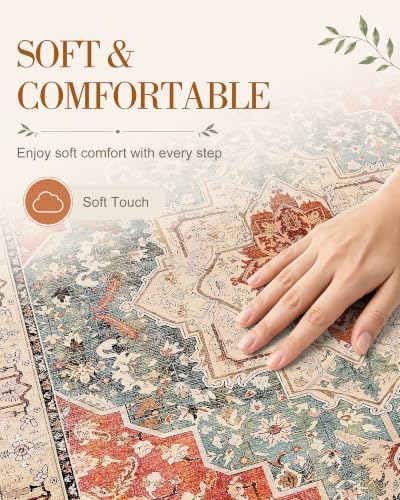OLANLY 2x8 Washable Runner Rug, Soft Non Slip Carpet for Hallway Kitchen