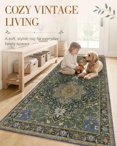 OLANLY 2x10 Washable Runner Rug, Soft Non Slip Carpet for Hallway Kitchen
