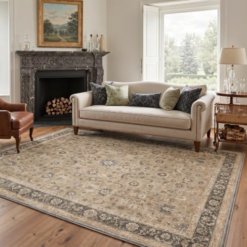 Bavni 2x3 Doormat, Vintage Floral Washable Non Slip Area Rug for Entrance