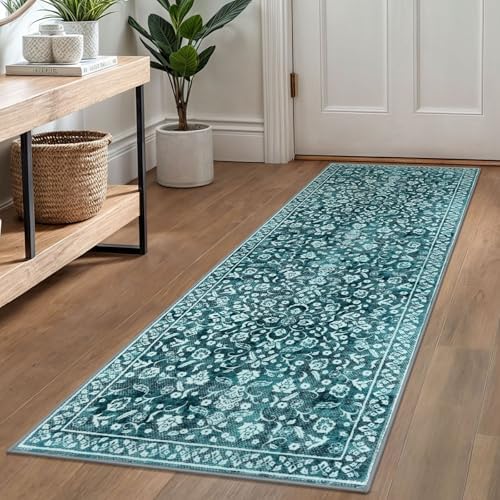 Washable Vintage 2x6 Runner Rug Non Slip Runners for Hallway