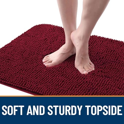 OLANLY Dog Door Mat for Muddy Paws 30x20, Super Absorbent Chenille Mud Mat