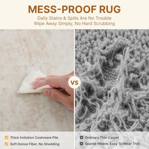 2x3 Area Rug Washable Abstract: Non Slip Throw Rugs for Entryway