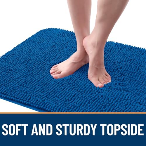 OLANLY Dog Door Mat for Muddy Paws 50x30, Super Absorbent Chenille Mud Mat