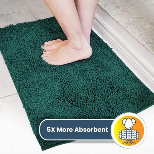 Muddy Mat® | Super Absorbent Door Mat Indoor, Microfiber Quick Dry Chenille Entryway Rug, Non-Slip Front Door Mat, Indoor Mats for Entryway, Machine Washable Pet Rug, Deep Teal 2ft x 3ft
