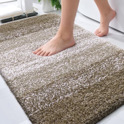 OLANLY Bathroom Rugs Mat 36x24, Extra Soft Absorbent Microfiber Bath Rugs