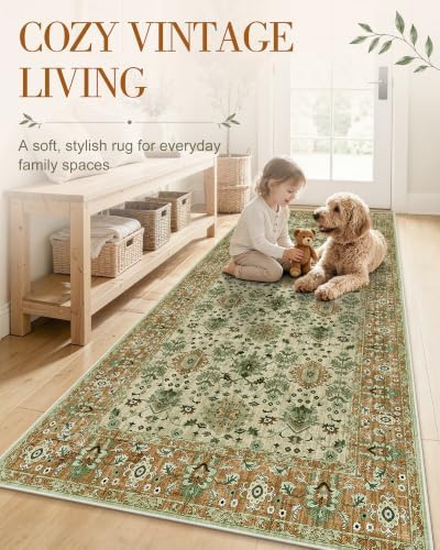 OLANLY 2x3 Washable Small Rug Non Slip Indoor Door Mat for Entryway Bedside