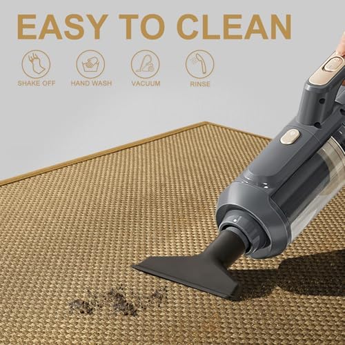 LEKEEPGO Door Mat 24"x47", Non Slip Washable Indoor Door Mat, Light Brown