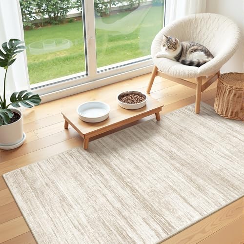 2x4 Rug Runners for Hallways Non Slip,Brown