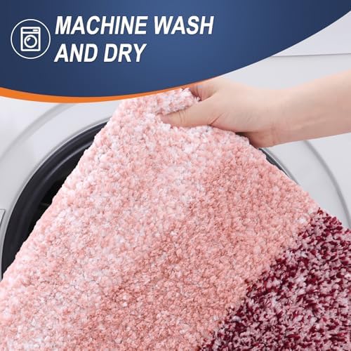 OLANLY Bathroom Runner Rug 47x17, Extra Soft Absorbent Microfiber Bath Rugs