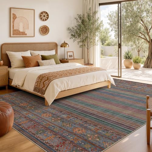 Nakagishi Boho 5x7 Area Rug Living Room Rugs Machine Washable Multi Color