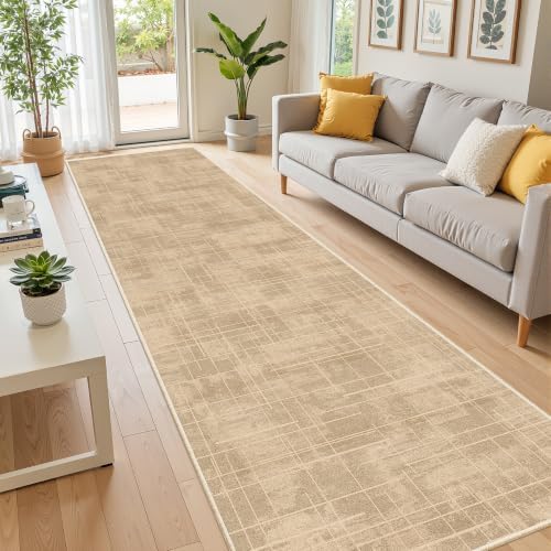 2x12 Runner Rug Non Slip,Washable Hallway Runner Rug,Brown