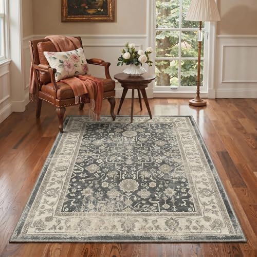 Bavni 2x3 Doormat, Vintage Floral Washable Non Slip Area Rug for Entrance