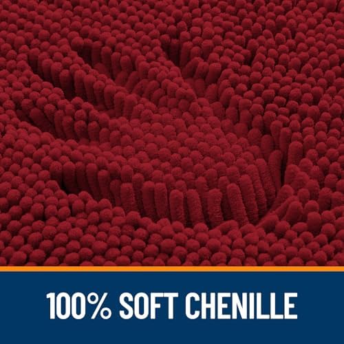 OLANLY Large Bathroom Rugs 40x32, Extra Soft Absorbent Chenille Bath Rugs