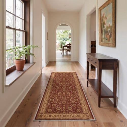 Bavni 8X10 Living Room Area Rug, Boho OrientalFloral Washable Non Slip