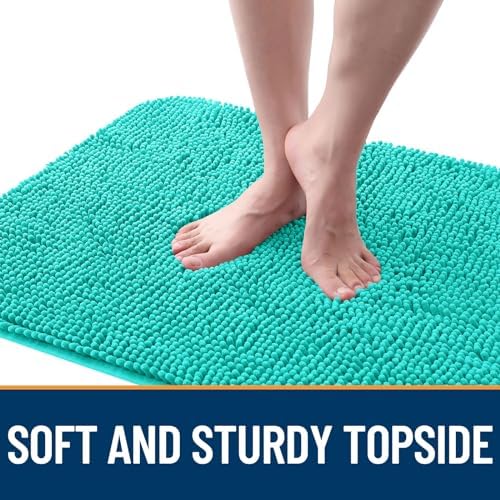 OLANLY Dog Door Mat for Muddy Paws 44x24, Super Absorbent Chenille Mud Mat