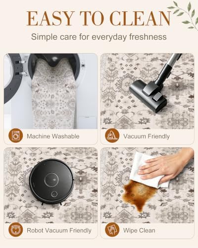 OLANLY 2x5 Washable Runner Rug, Soft Non Slip Carpet for Hallway Kitchen