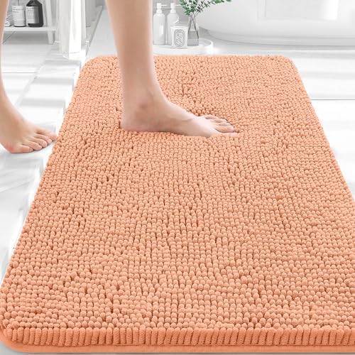OLANLY Bathroom Rugs 32x20, Extra Soft Absorbent Chenille Bath Rugs
