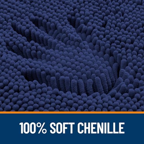 OLANLY Bathroom Rugs 34x21, Extra Soft Absorbent Chenille Bath Rugs