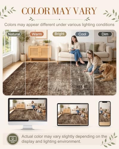 OLANLY 2x4 Washable Accent Rug Non Slip Carpet for Entryway Kitchen Bedside