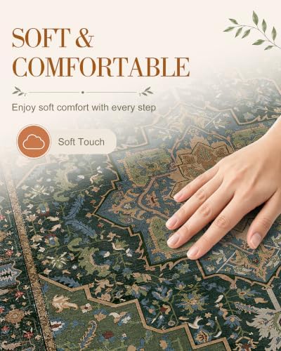 OLANLY 2x10 Washable Runner Rug, Soft Non Slip Carpet for Hallway Kitchen