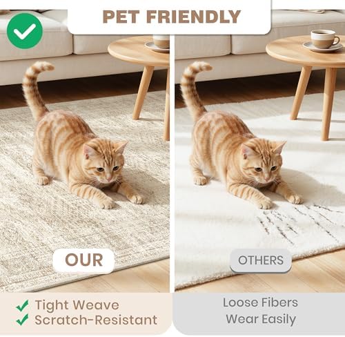 Kitchen Rugs Sets of 3, 2x3 2x4 2x5 Rug Runner,Beige