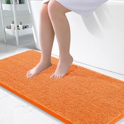 OLANLY Large Bathroom Rugs 50x30, Extra Soft Absorbent Chenille Bath Rugs