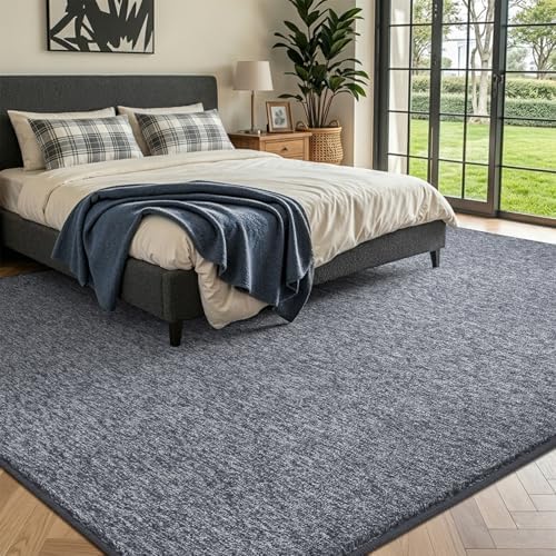 5x7 Grey Blue/White Area Rug Non-Slip Washable Soft for Living Room Bedroom