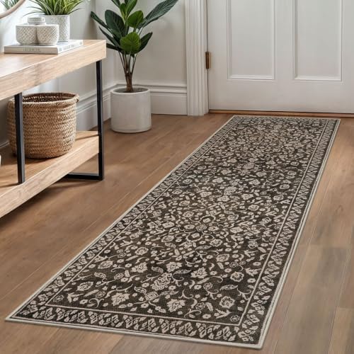 Washable Vintage 2x6 Runner Rug Non Slip Runners for Hallway