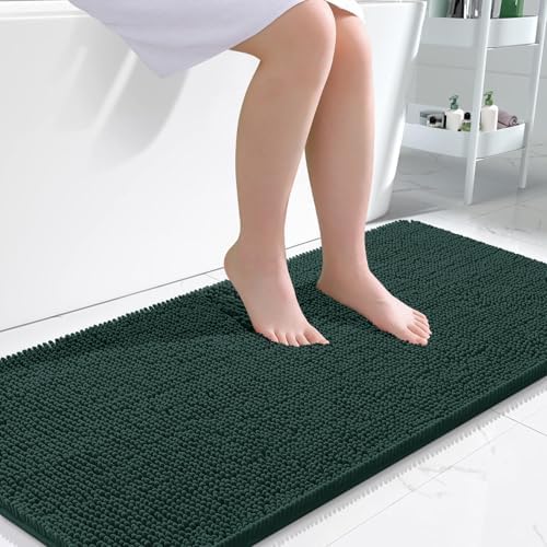 OLANLY Bathroom Runner Rugs 45x27, Extra Soft Absorbent Chenille Bath Rugs