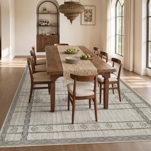 cotiled Boho 5x7 Area Rugs for Living Room: Soft Moroccan Washable Rug