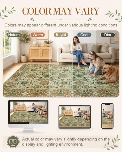 OLANLY 3x5 Washable Accent Rug, Soft Non Slip Carpet for Entryway Bedside