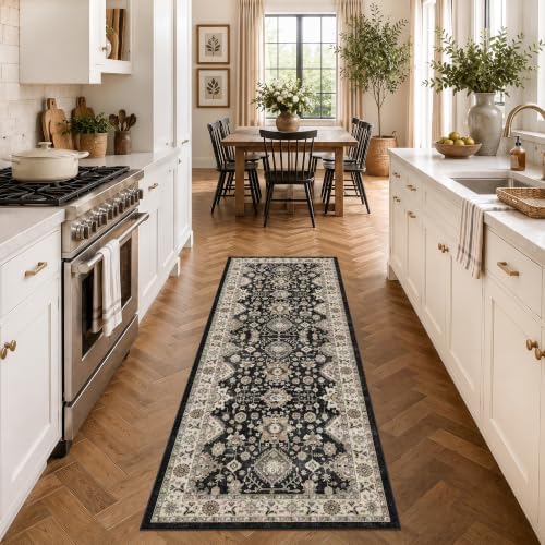 Washable Hallway Runner Rug 2x6: Non Slip Runner Rugs with Rubber Backing