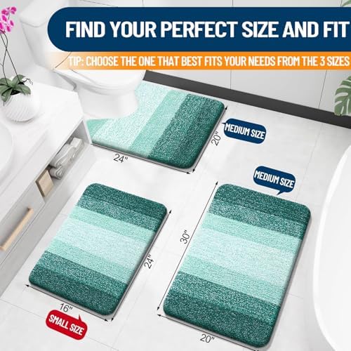 OLANLY Bathroom Runner Rug 70x20, Extra Soft Absorbent Microfiber Bath Rugs
